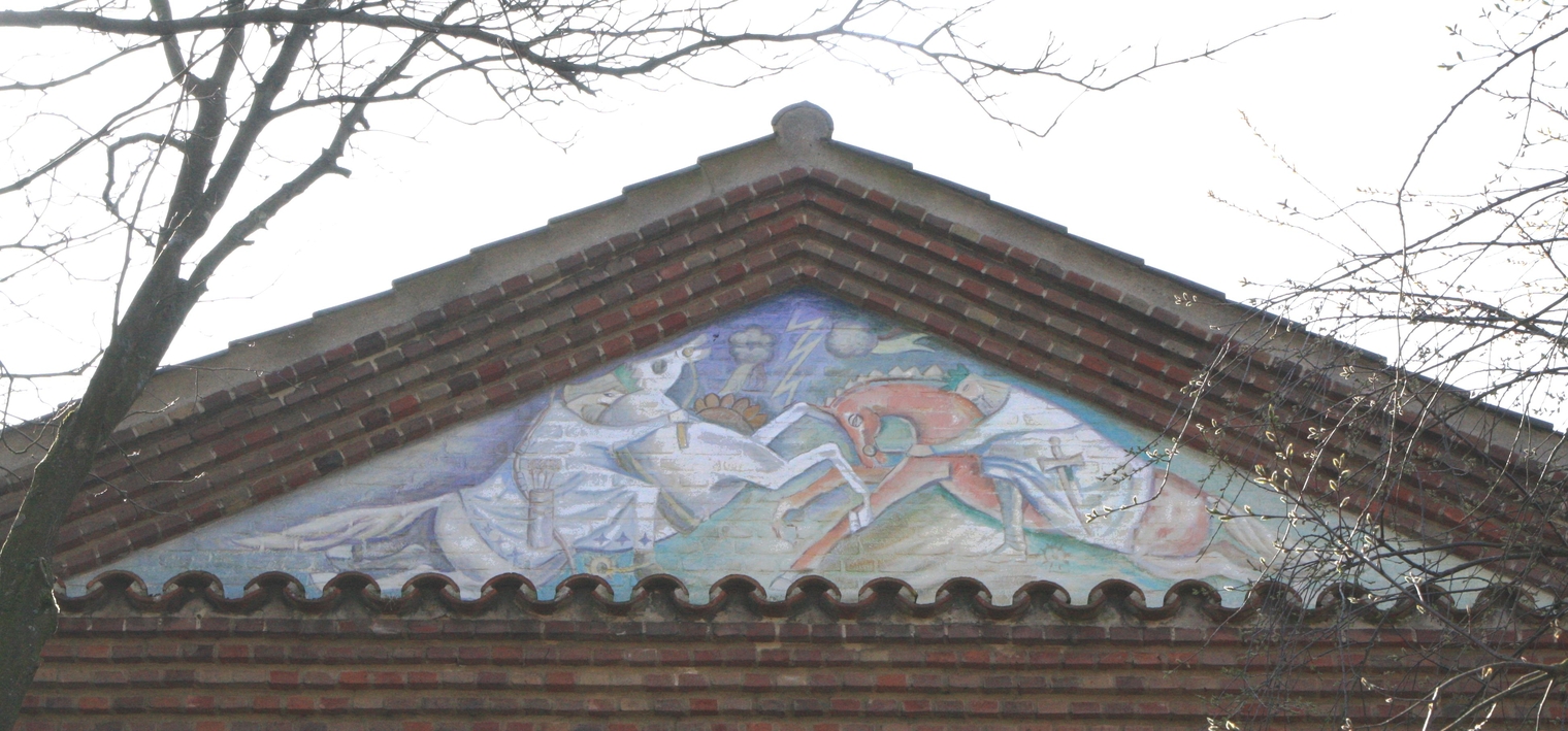 De bijzondere schildering aan de nok